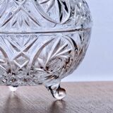 Large antique Bohemian crystal candy dish