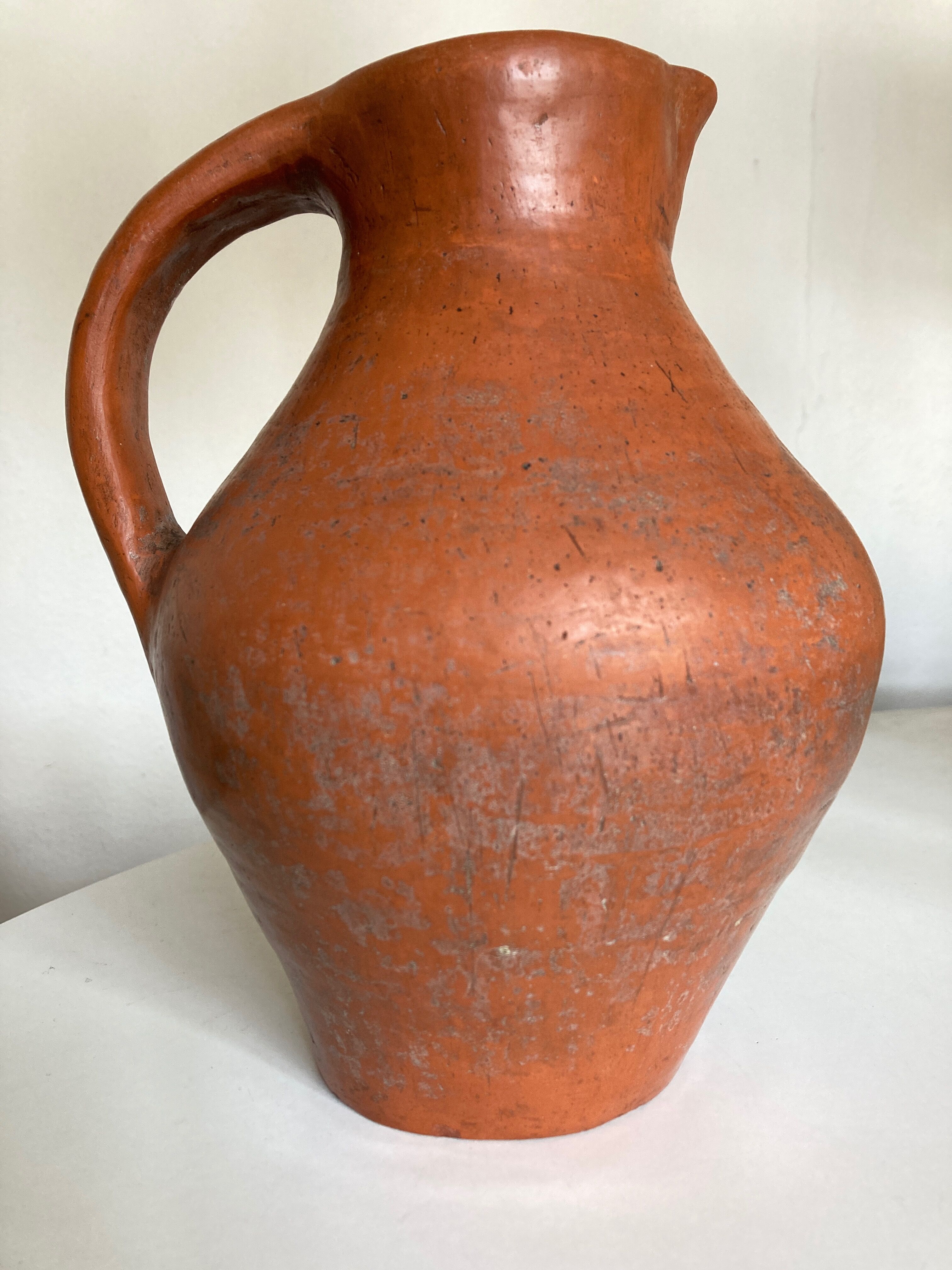 Vase pitcher XL in potter's terracotta 1960