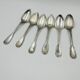 Lot of 6 Silver-Plated Metal Soup Spoons Wiskemann