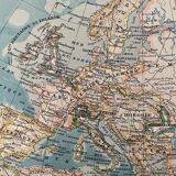 Old map of geological Europe from 1897
