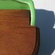 Vintage Ceramic and Wood Salt Box - Rare green color
