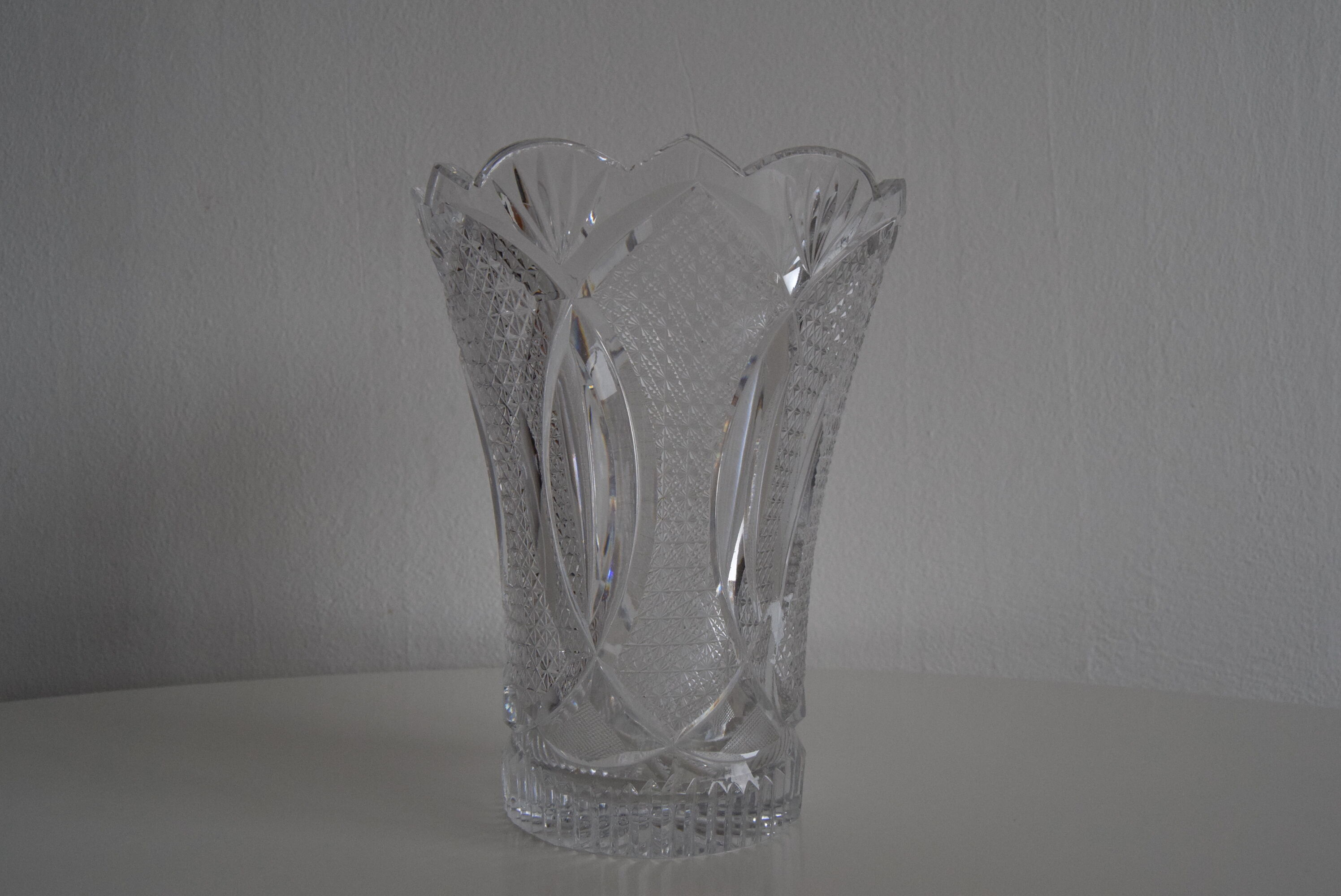 Crystal vase Novy Bor 1960s
