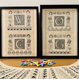 Lithograph letter M 1930