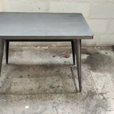 Antique large Tolix A table in brushed metal