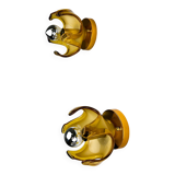 Paire d'appliques Carlo Nason pour Mazzega Murano, verre soufflé de Murano orange I