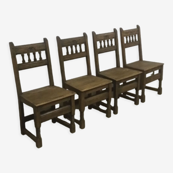 Set de 4 chaises de campagne