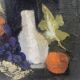 Painting "Oranges and grapes" signed Antoinette Cleper