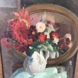 Michel Dubost (1879-1952) - Bouquet de fleurs - Huile sur panneau.