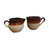 Duo of cup and milk jar