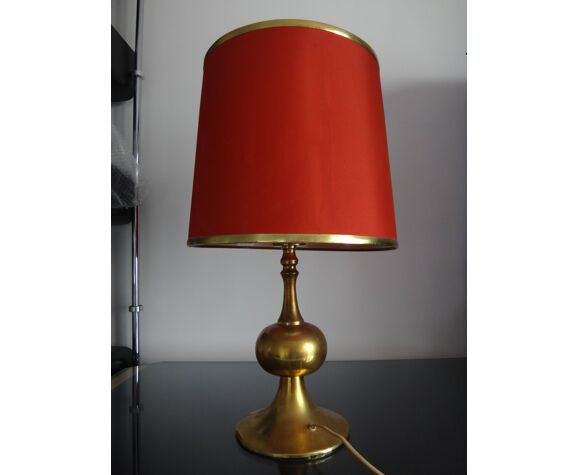 Lampe de table doré design Barbier tulipe 1970 designer