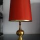 Gold table lamp design Barbier tulip 1970 designer