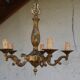 Louis XV-style chandelier in brass with 5 arms of light