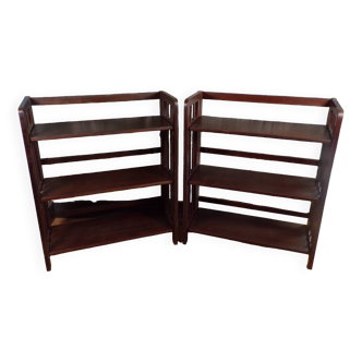 Pair of foldable bookstore bookcases