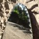 Long oval beveled mirror 60x17cm
