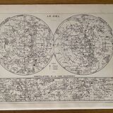 Lithograph map of the sky - 1900