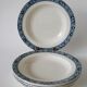Lot de 6 assiettes semi-creuses en terre de fer salins modèle françois 1er xixème
