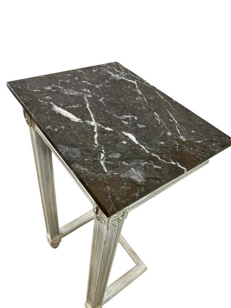 Vintage console / wall table with marble