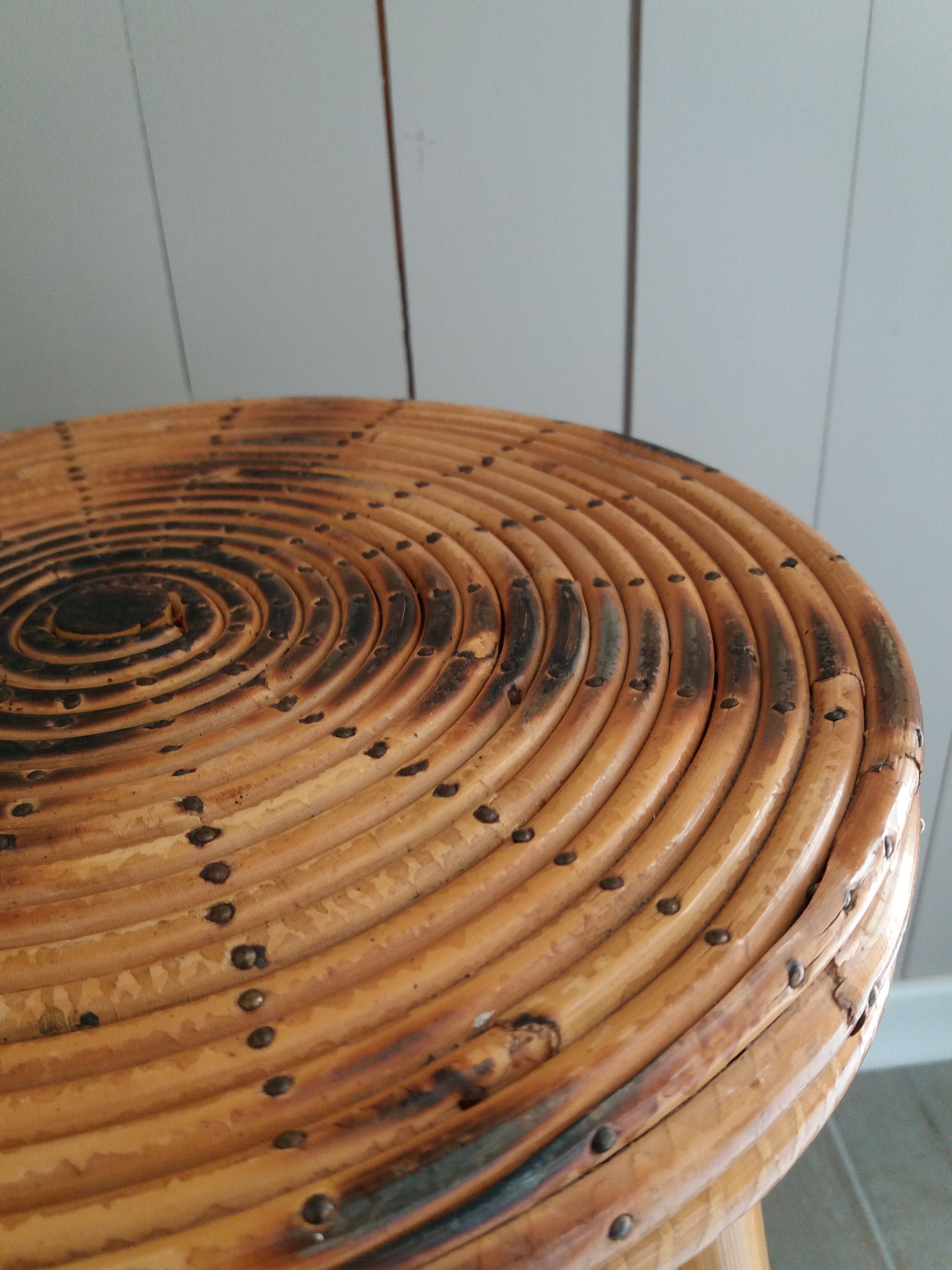 Rattan stool 1960