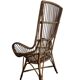 Chaise/siège monoplace/fauteuil vintage en osier