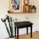 Old black desk