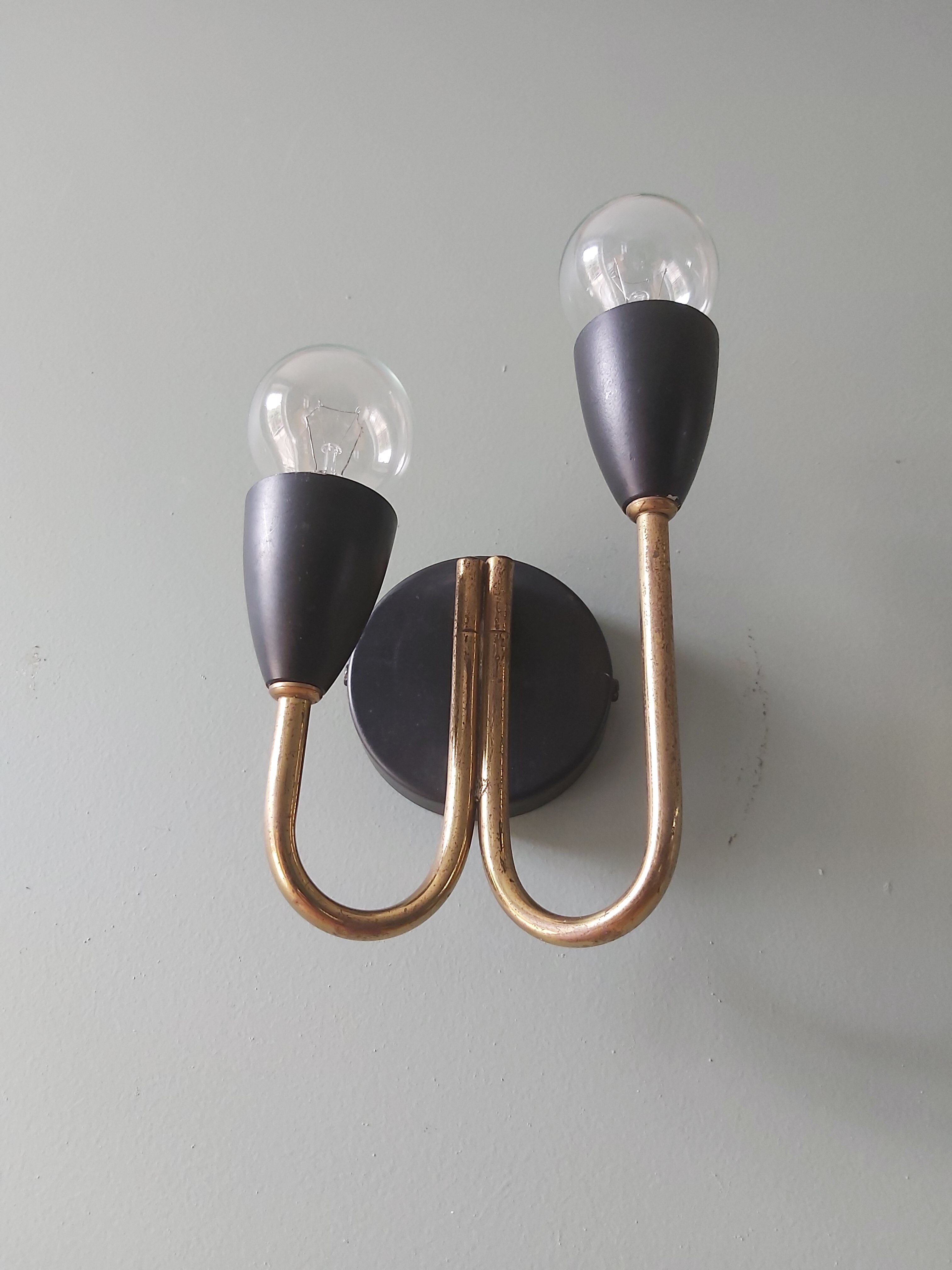 Vintage wall lamp, Italian design, 50s