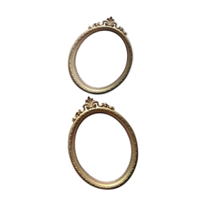 Paire de cadres médaillons