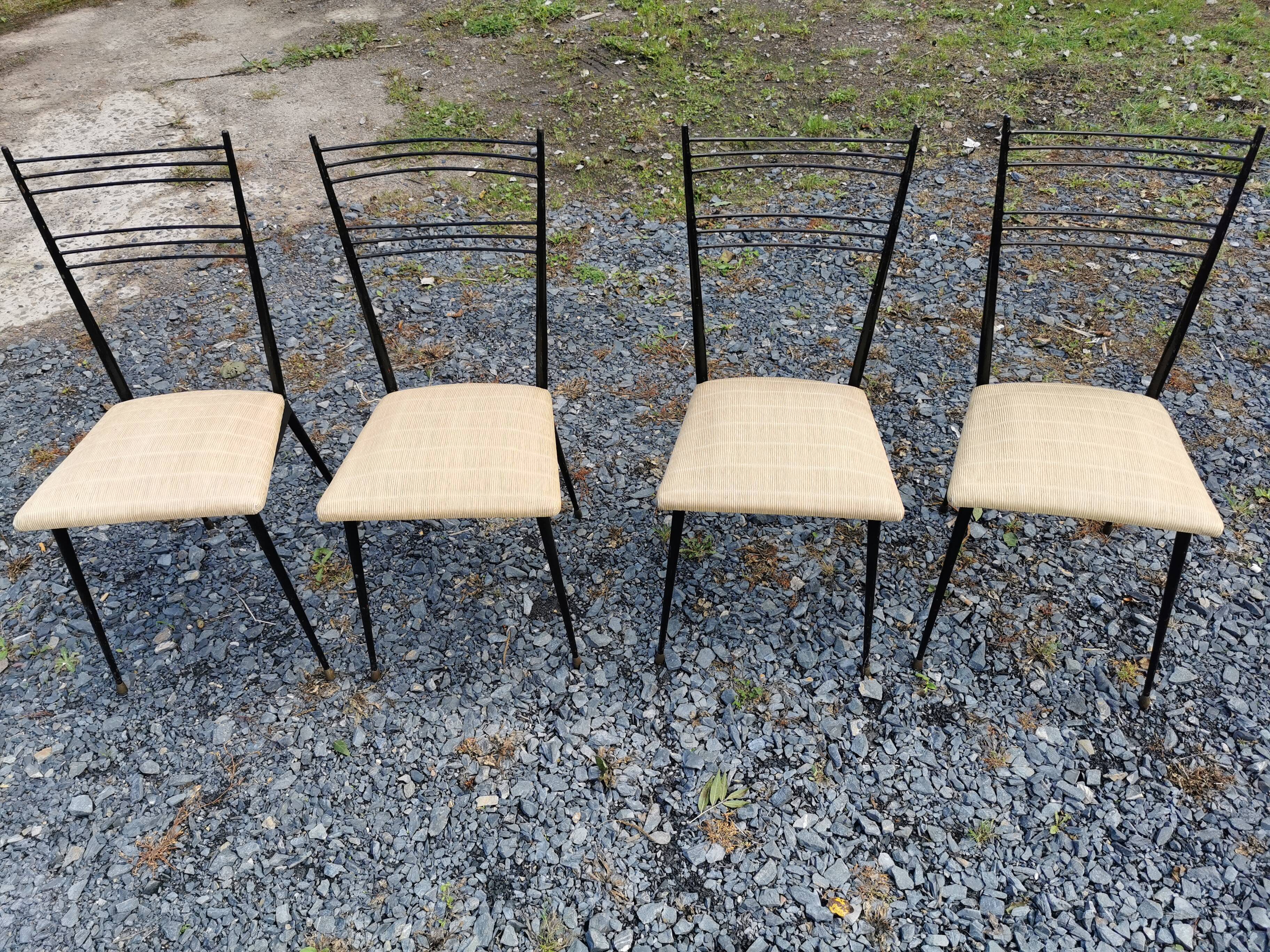 4 vintage colette gueden chairs