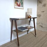 Side table with compass legs