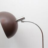 1970s floor lamp in brown and chrome