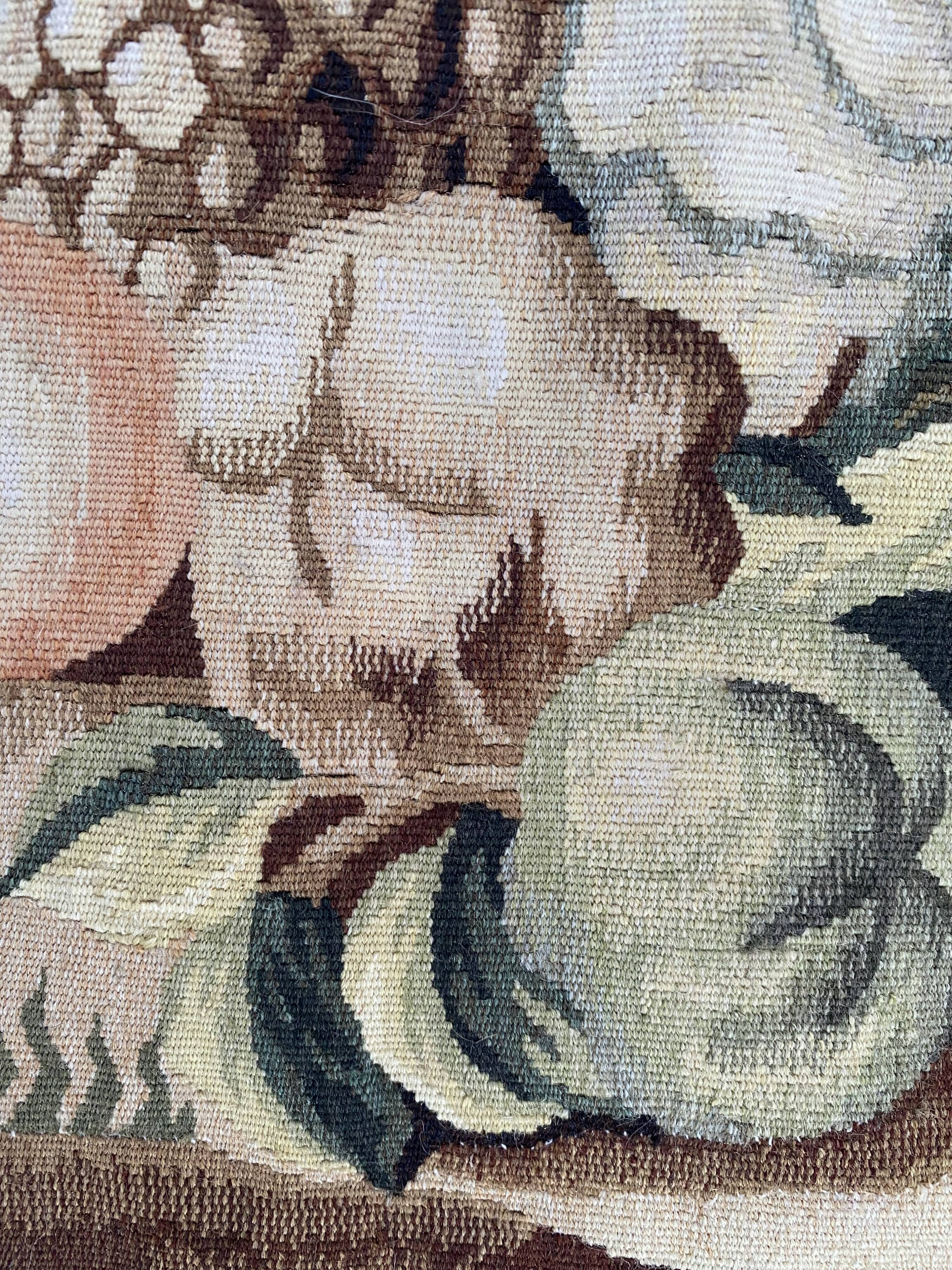 Handmade aubusson vintage tapestry 116x149 cm