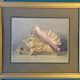 Old painting, still life with shells, 20th century