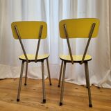 Paire chaises formica jaune