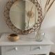 Miroir rotin 1960
