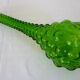 Carafe bottle in green glass bubbles Empoli 60s