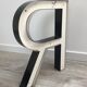Metal letter R