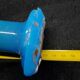 Vase cornet glass paste or faience enamelled blue soliflore