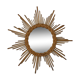 Sun mirror in braided rattan. 1960. 50cm.