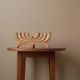 Handcrafted mango wood chandelier, Scandinavian style