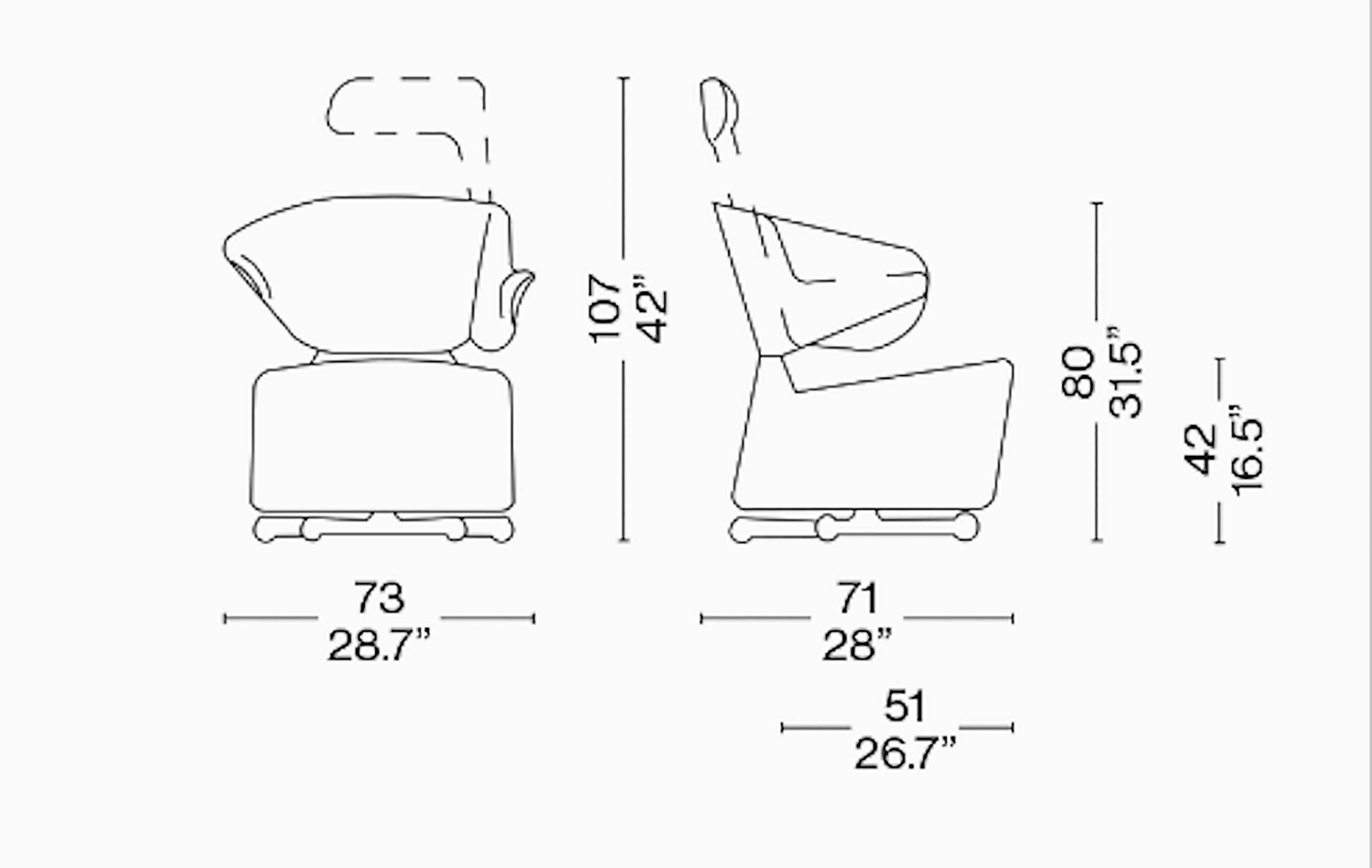 Chaise Pivotante Canta par Toshiyuki Kita pour Cassina, 2010s