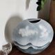 Large Virebent lenticular vase – Mountain sky design