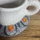Vintage white and multicolor Italian pitcher Roberto Rigon 1970s