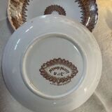 5 coupelles anciennes en porcelaine U et Cie Sarreguemines