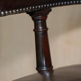 Victorian antique leather captain's chair