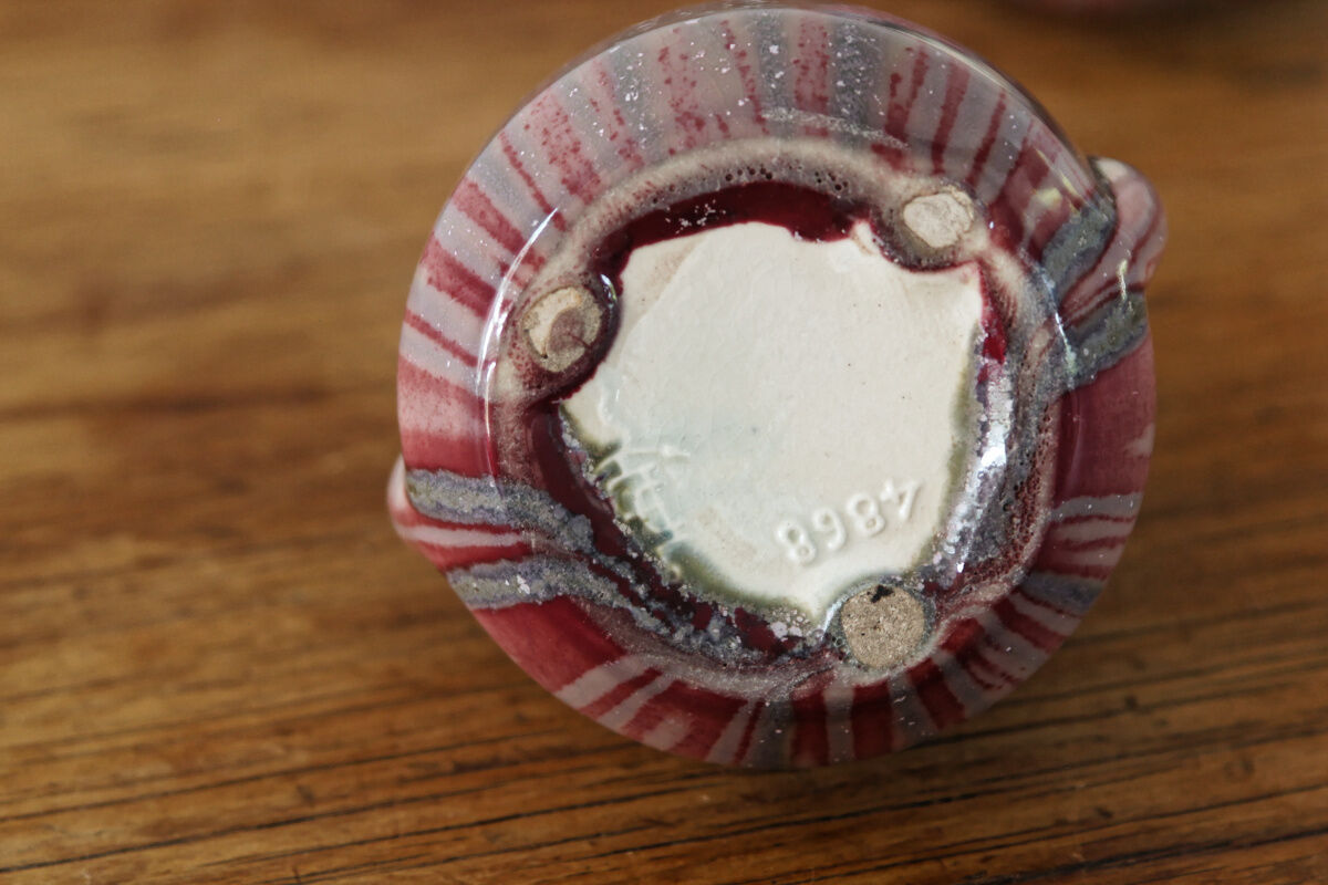 Pair of earthenware art deco vases
