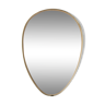Miroir rétroviseur asymétrique en laiton doré