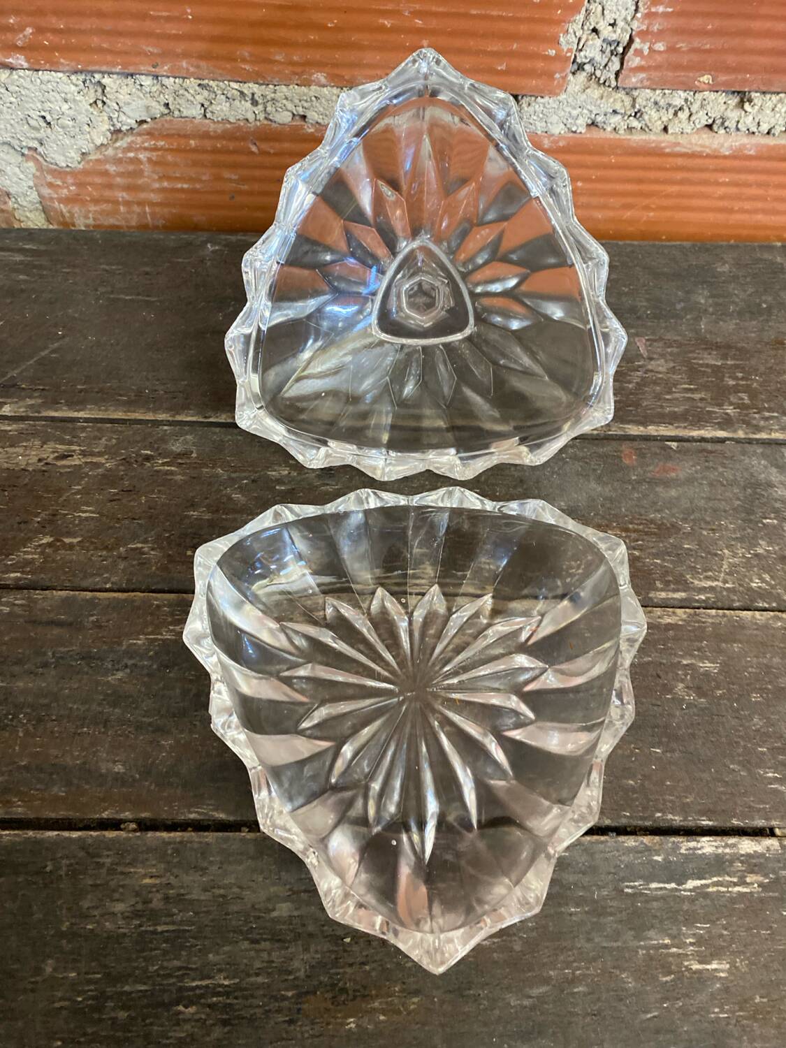 Vintage Crystal Bonbonnière Candy Dish #C872