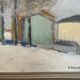 Small Vintage Modernism Painting Landscape, signed Rydholm