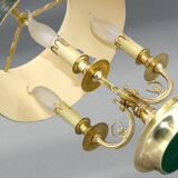 Lampe Bouillotte en Bronze Doré de Style Louis XVI Trois Lumières