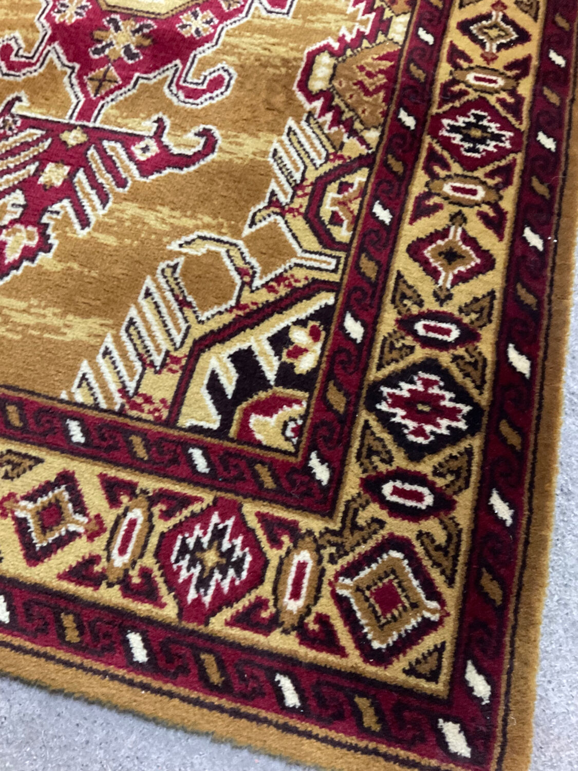 Vintage pure wool carpet 244x83