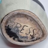 Ceramic pitcher signed Bresse in bright colors